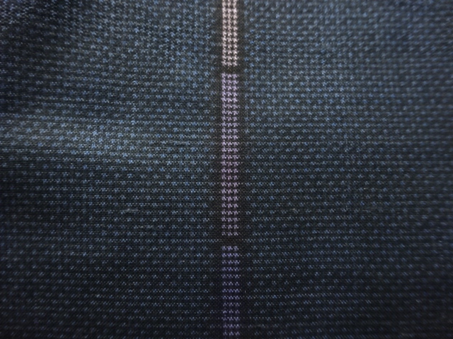 JAPANESE KIMONO / ANTIQUE KIMONO / SILK / DORO OSHIMA TSUMUGI / WOVEN ABSTRACT STRIPE